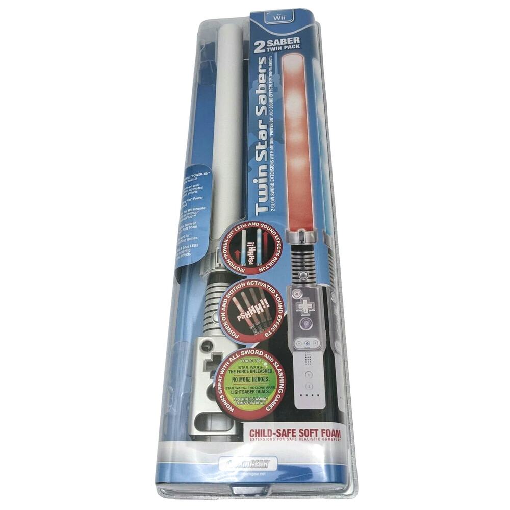 Twin Star Sabers Remote Sword Extensions (Wii) - NEW - Sealed (dreamGear, 2005)